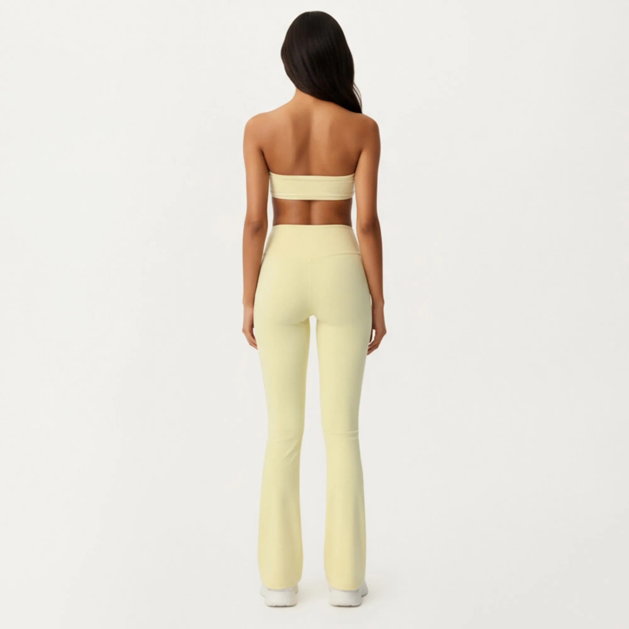 Anna-Kaci Active Women's Crossover Waist Flare Leg Yoga Pants with Stretch Fit Fabric and Smooth Contoured Silhouette sold by Anna-Kaci product image thumbnail 3