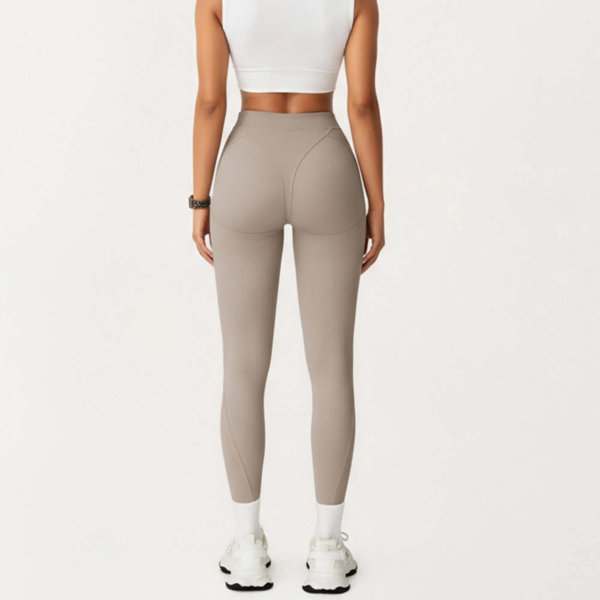 Anna-Kaci Active Women's High Waist Seam Detailed Full Length Leggings with Supportive Stretch Fabric and Sculpted Fit sold by Anna-Kaci product image thumbnail 4