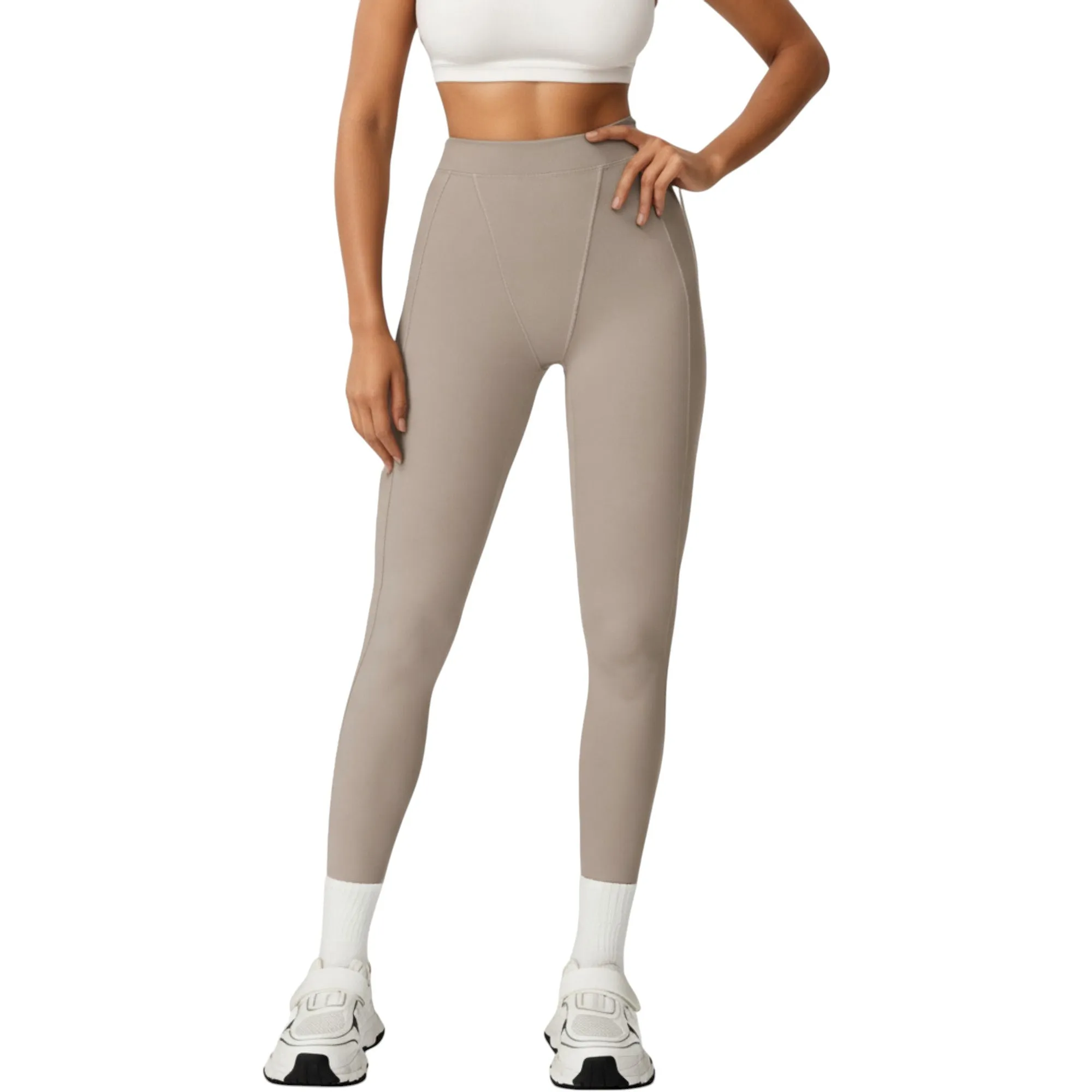 Anna-Kaci Active Women's High Waist Seam Detailed Full Length Leggings with Supportive Stretch Fabric and Sculpted Fit sold by Anna-Kaci