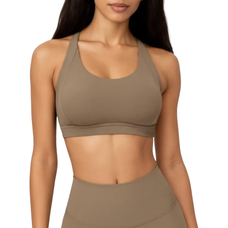 Anna-Kaci Active Women's Scoop Neck Racerback Sports Bra with Smooth Stretch Fabric and Supportive Fit made by Anna-Kaci