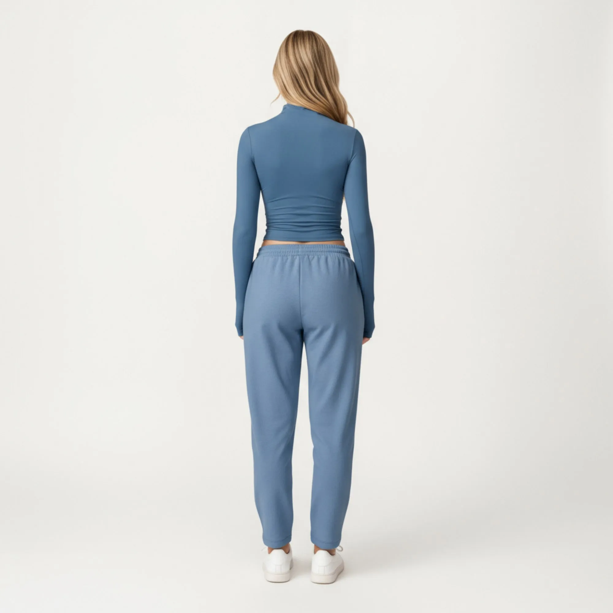 Anna-Kaci Active Women's High-Neck Cropped Long-Sleeve Top with Soft Textured Fabric sold by Anna-Kaci product image thumbnail 4