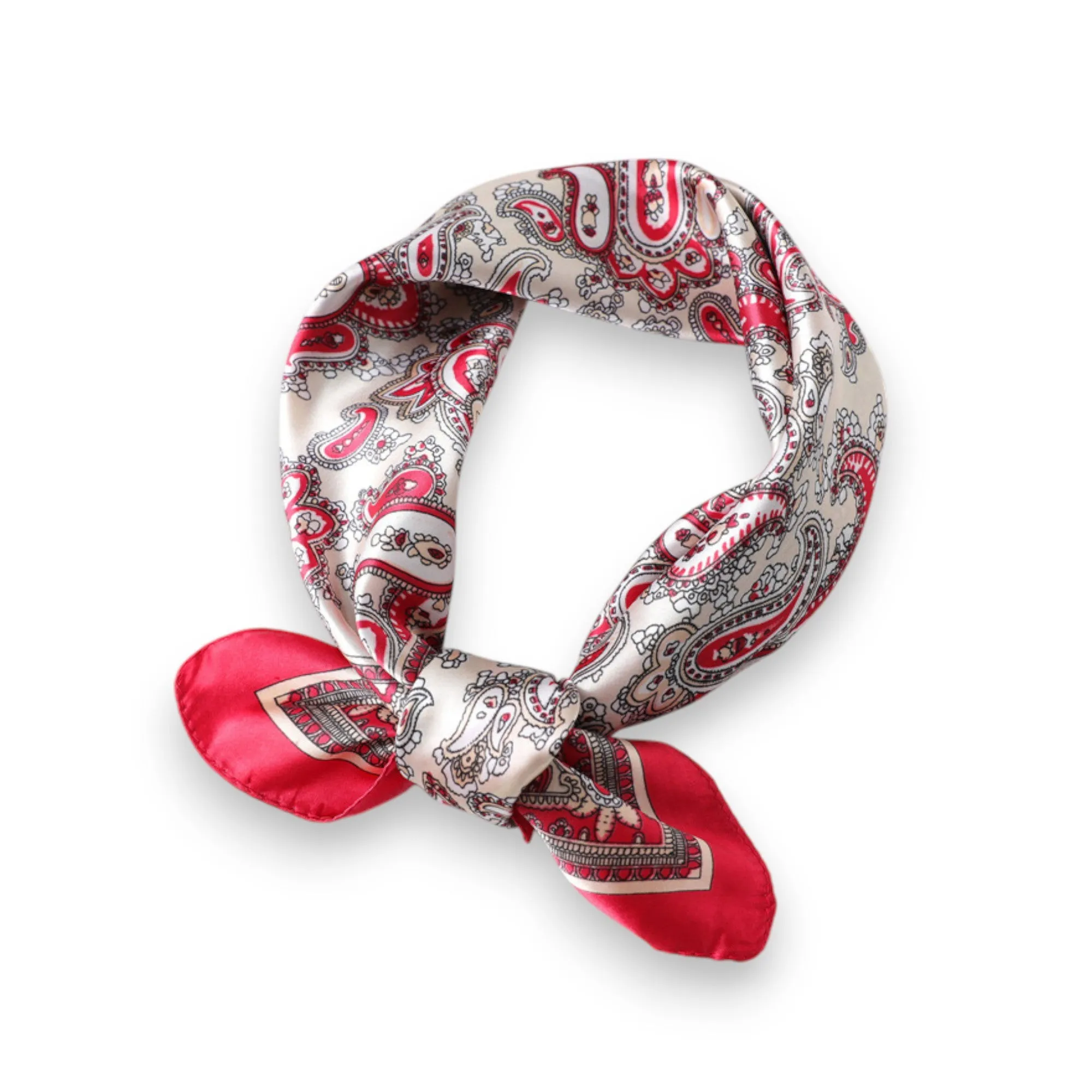 Anna-Kaci Women's Satin Square Scarf with Classic Paisley Print 23.6¡Á23.6 Inches sold by Anna-Kaci product image thumbnail 5