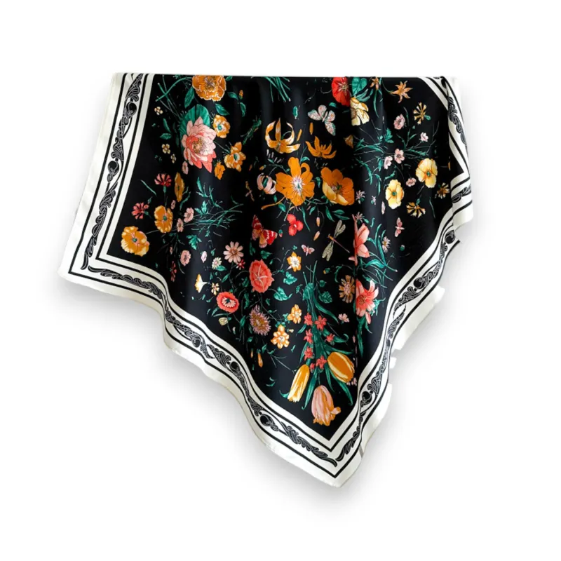 Anna-Kaci Women's Floral Print Twill Woven Square Scarf 35.4¡Á35.4 Inches sold by Anna-Kaci