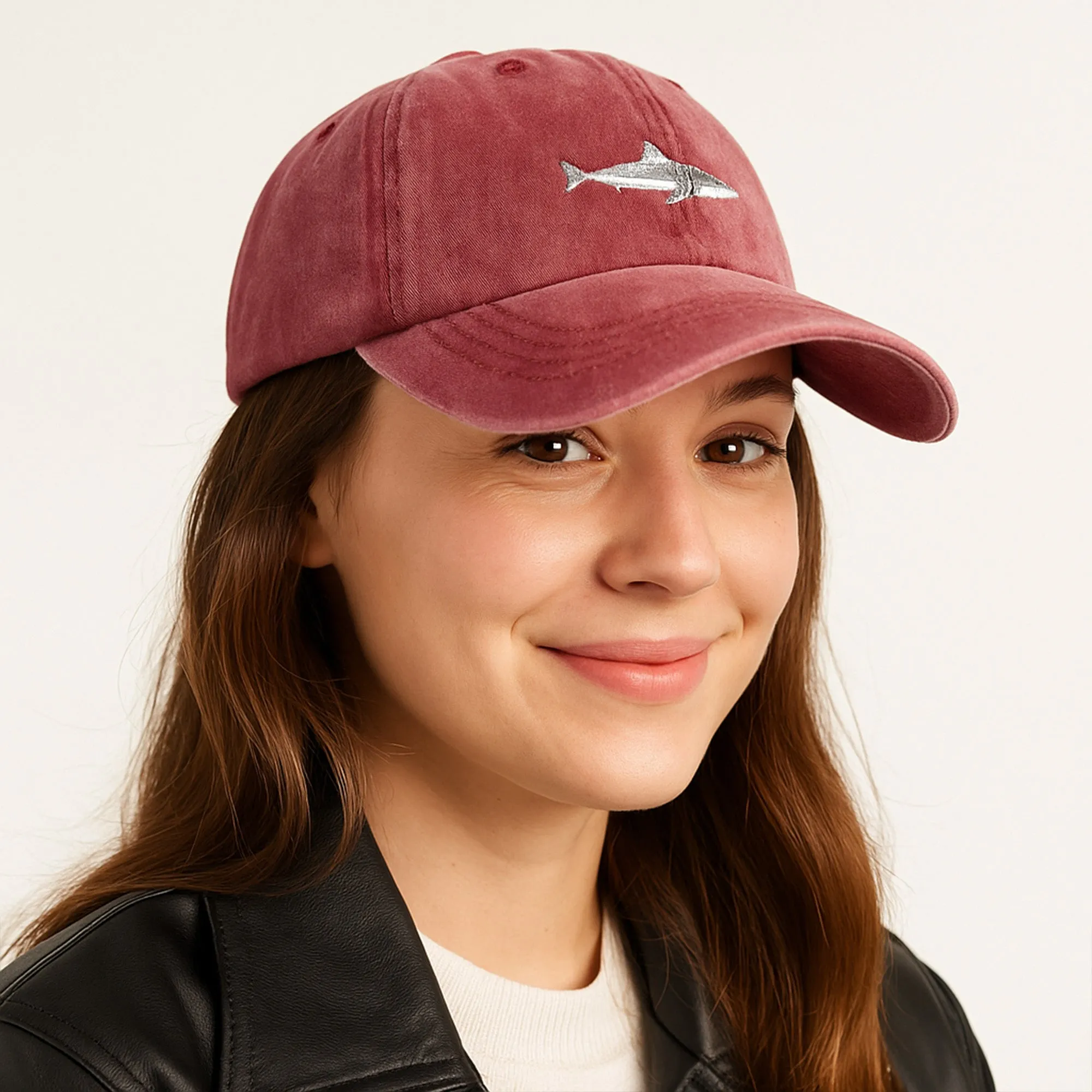 Anna-Kaci Shark Embroidered Baseball Cap Vintage Adjustable Casual Sport Hat sold by Anna-Kaci product image thumbnail 4