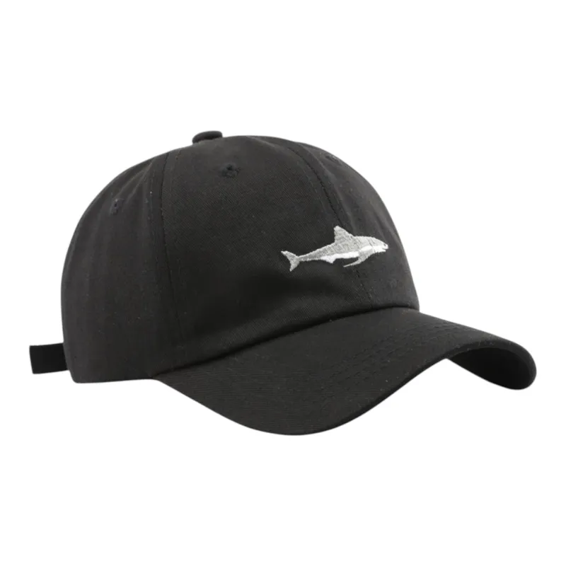 Anna-Kaci Shark Embroidered Baseball Cap Vintage Adjustable Casual Sport Hat sold by Anna-Kaci