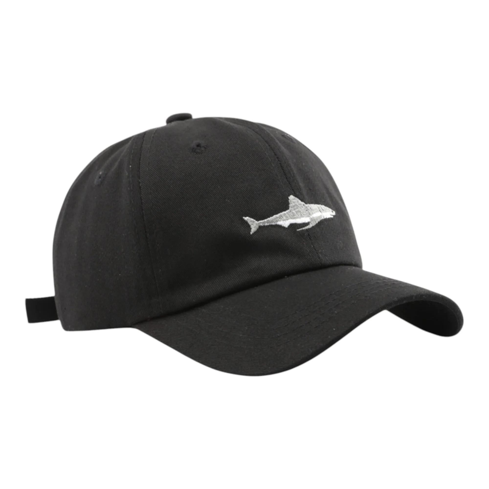 Anna-Kaci Shark Embroidered Baseball Cap Vintage Adjustable Casual Sport Hat sold by Anna-Kaci