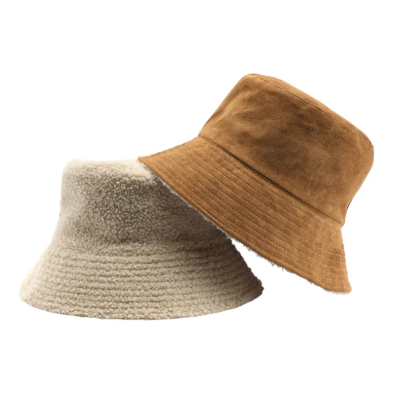 Anna-Kaci Women's Reversible Bucket Hat Warm Suede Winter Cap Soft Double Sided Style sold by Anna-Kaci