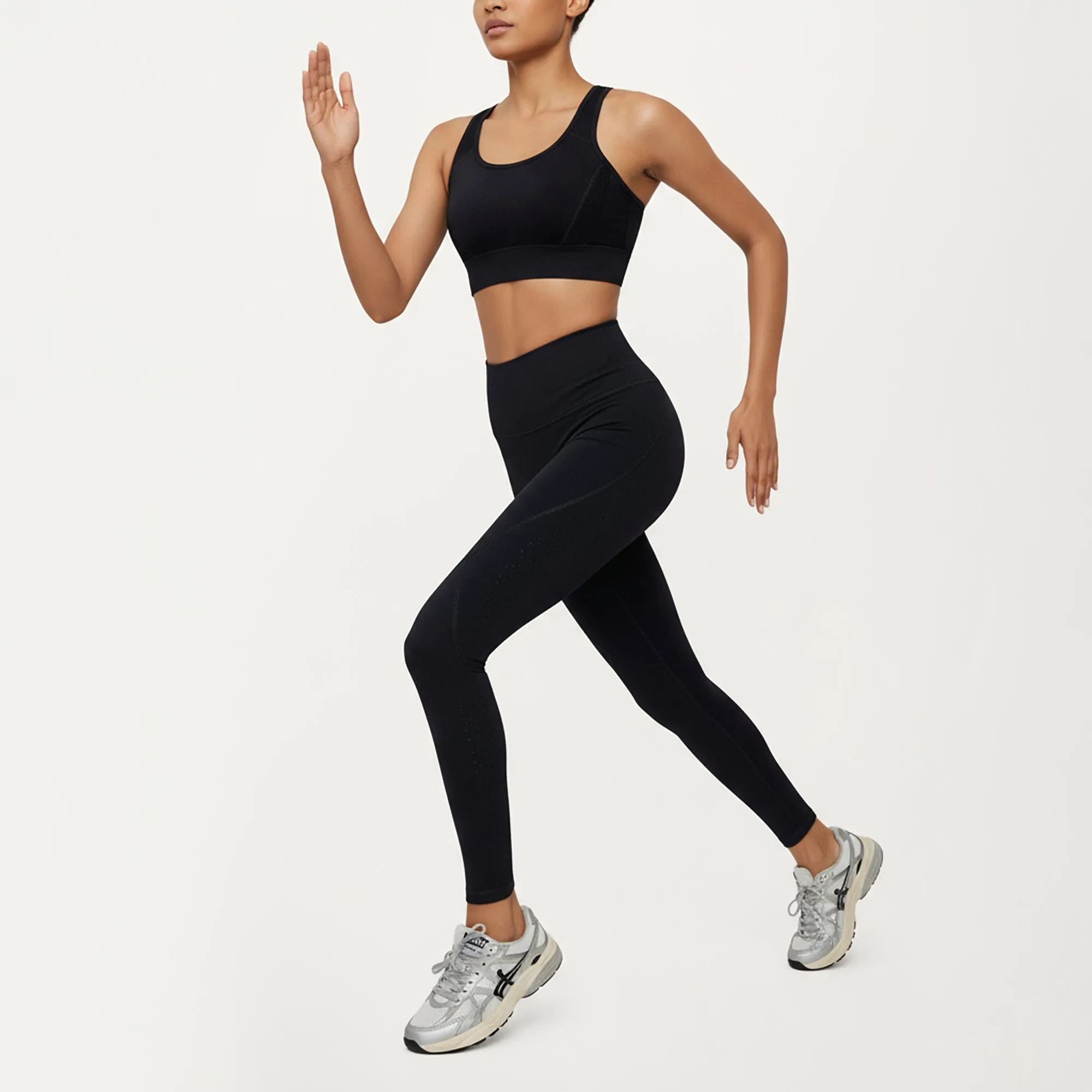 Anna-Kaci Active Women's High Waist Leggings with Contrast Seam Detailing and Stretch Compression Fit sold by Anna-Kaci product image thumbnail 2