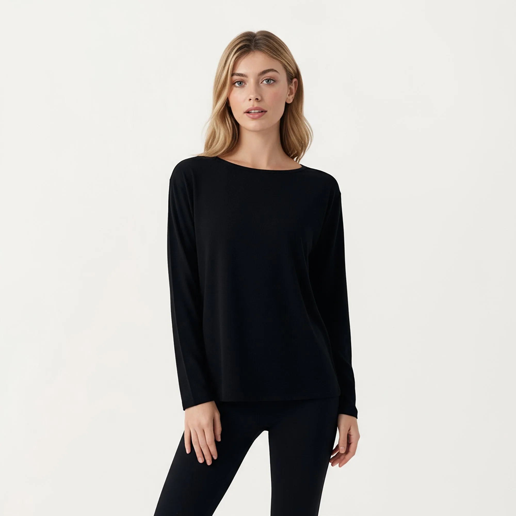 Anna-Kaci Active Women's Long Sleeve Pullover Top with Relaxed Fit and Boat Neckline sold by Anna-Kaci product image thumbnail 2