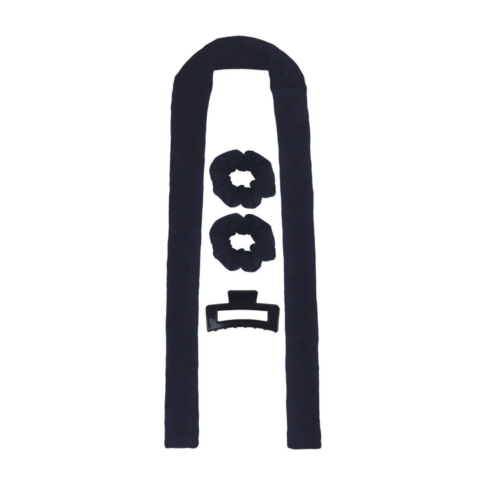 Anna-Kaci No-Heat Curling Ribbon Set with Satin Scrunchies and Hair Clip sold by Anna-Kaci product image thumbnail 2