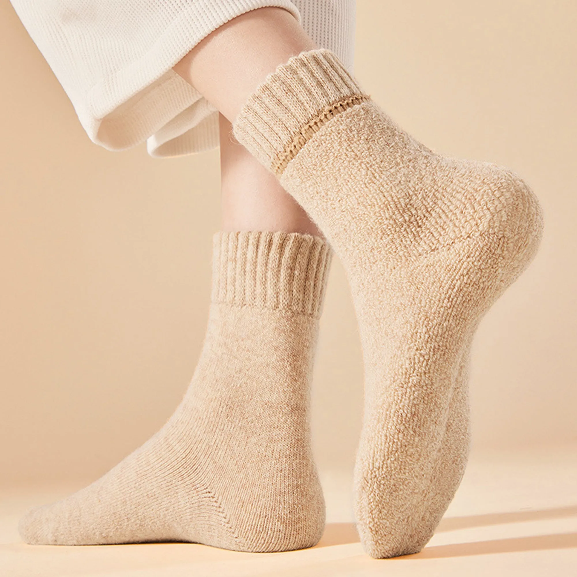 Anna-Kaci Women's 3-Pack Thermal Wool Blend Socks with Plush Lining for Winter Warmth sold by Anna-Kaci product image thumbnail 5