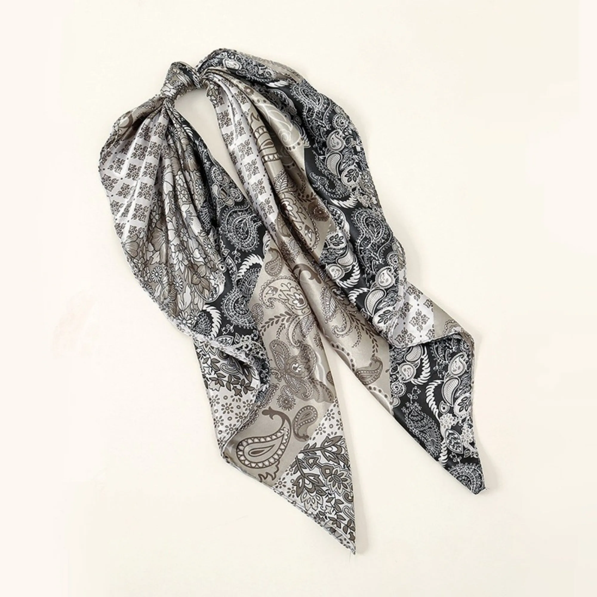 Anna-Kaci Women's Paisley Print Satin Square Scarf with Dual-Tone Design 35.5x35.5in sold by Anna-Kaci product image thumbnail 2