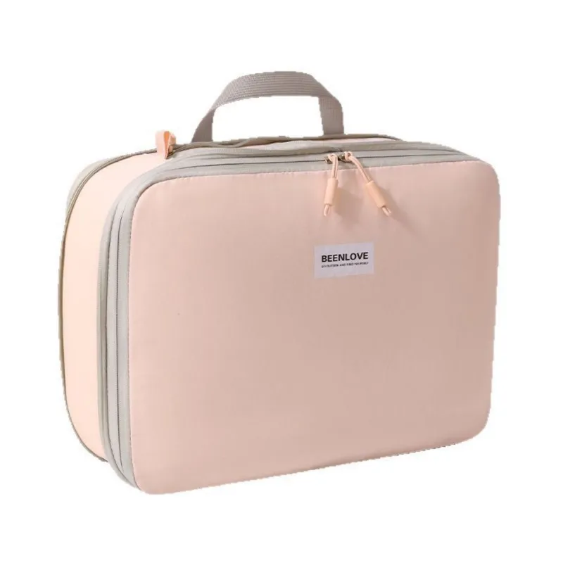 Anna-Kaci Travel Toiletry Bag Organizer with Handle and Dual Zipper Compartments sold by Anna-Kaci