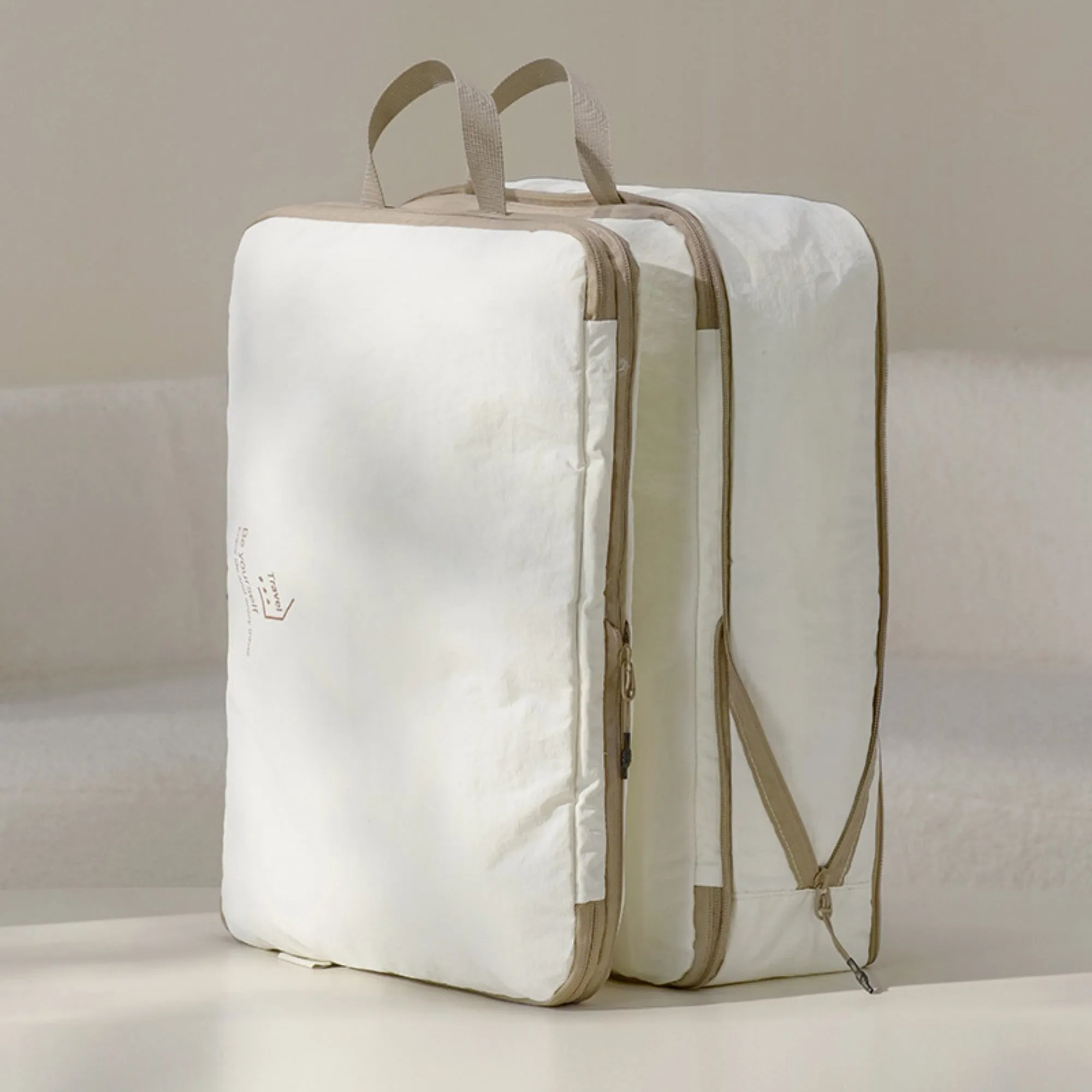 4-Piece Travel Packing Cube Set with Handles and Zip Closures for Organized Luggage Storage sold by Anna-Kaci product image thumbnail 3