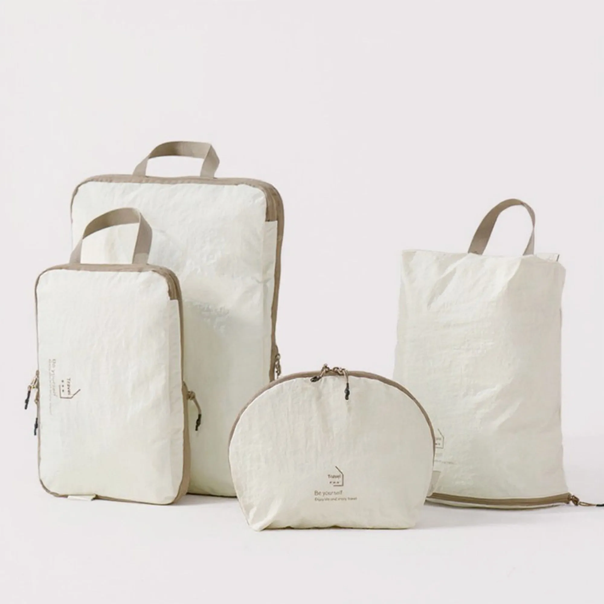 4-Piece Travel Packing Cube Set with Handles and Zip Closures for Organized Luggage Storage sold by Anna-Kaci