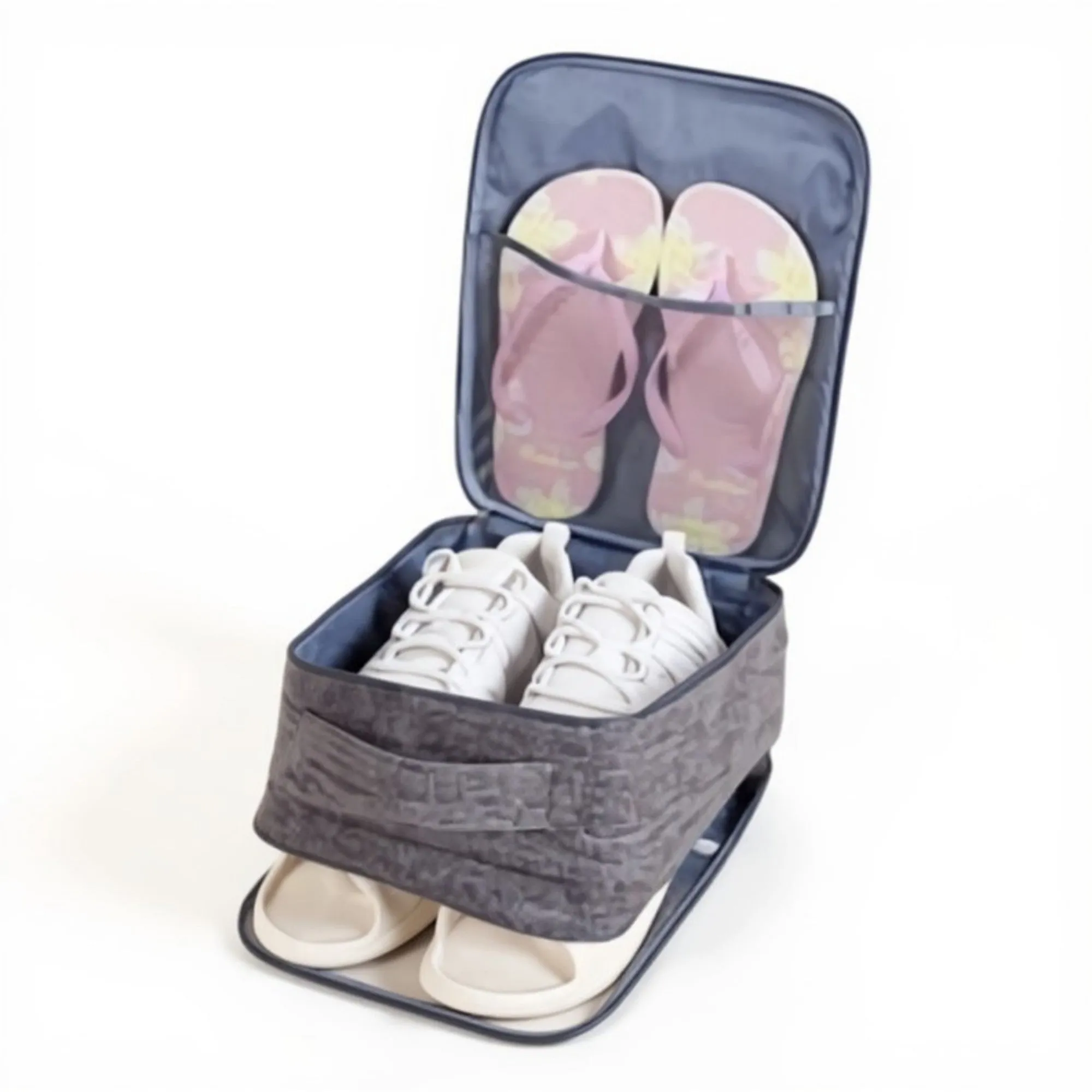 Anna-Kaci Travel Shoe Storage Bag with Mesh Panel and Dual Zipper Closure 12x9x6in sold by Anna-Kaci product image thumbnail 3