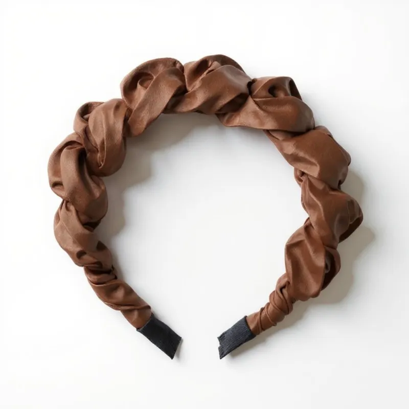 Anna-Kaci 3-Piece Twisted Satin Headband with Ruched Design and Padded Comfort Fit made by Anna-Kaci