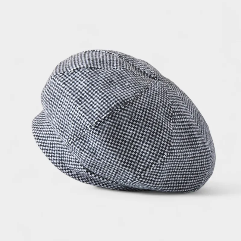 Anna-Kaci Women's Classic Houndstooth Wool Blend Newsboy Cap made by Anna-Kaci