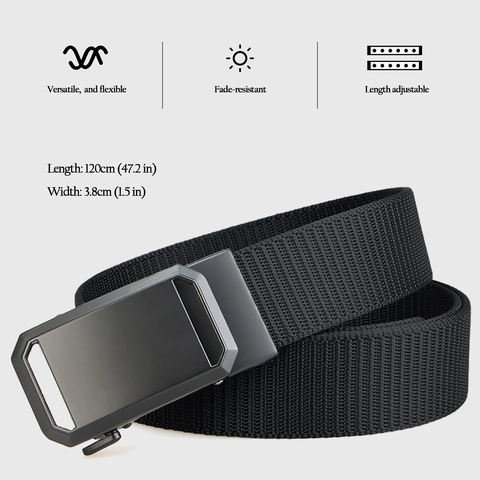 Anna-Kaci Women's Nylon Waist Belt with Adjustable Metal Buckle sold by Anna-Kaci product image thumbnail 4