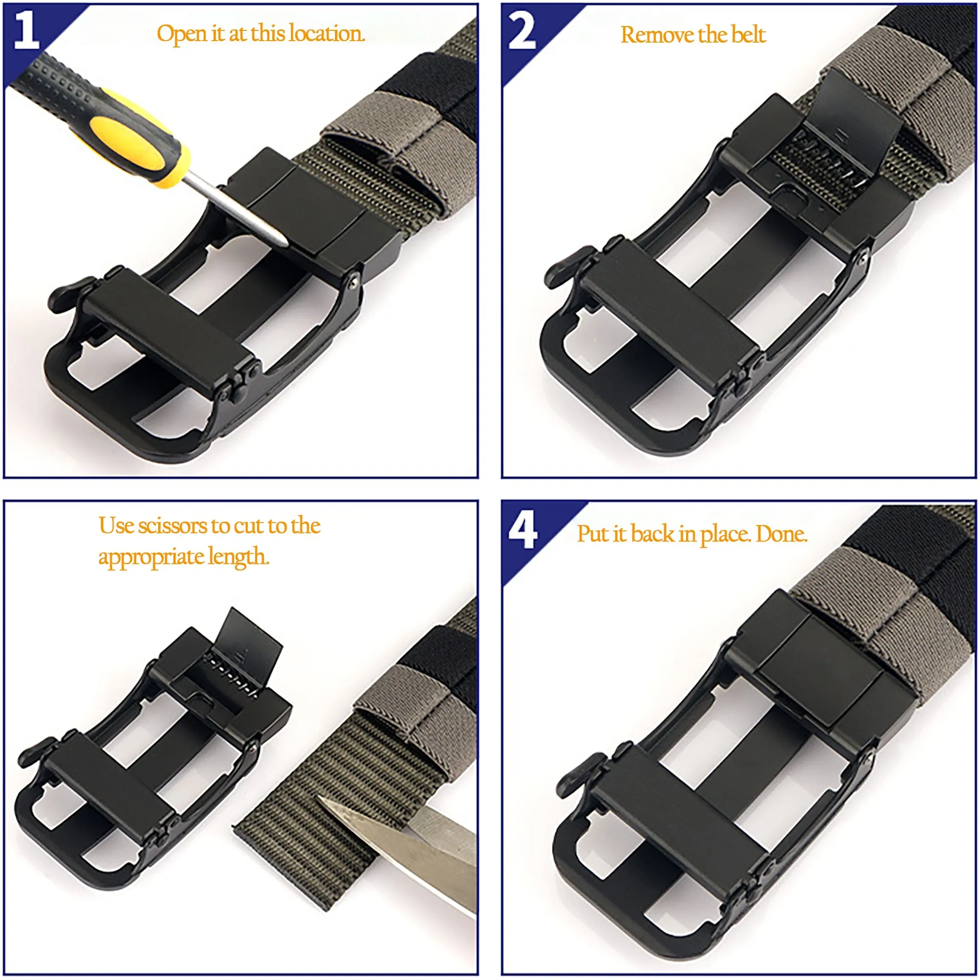 Anna-Kaci Women's Elastic Nylon Waist Belt with Zinc Alloy Adjustable Buckle sold by Anna-Kaci product image thumbnail 3