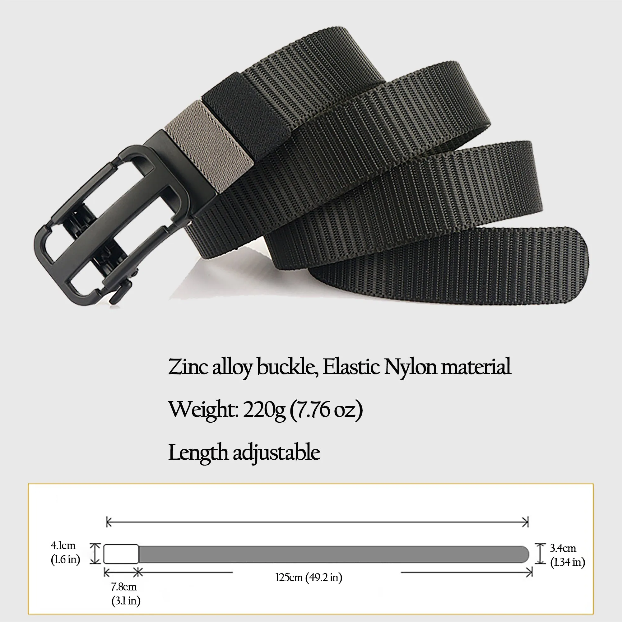 Anna-Kaci Women's Elastic Nylon Waist Belt with Zinc Alloy Adjustable Buckle sold by Anna-Kaci product image thumbnail 4