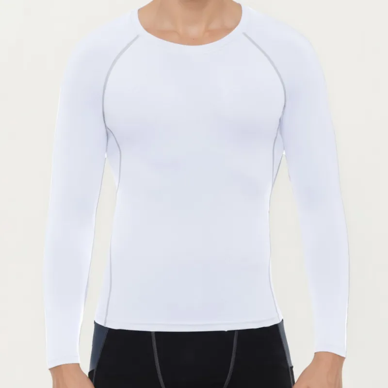 Anna-Kaci Men's Long Sleeve Crew Neck Compression Shirt with Stretch Fabric and Athletic Fit sold by Anna-Kaci