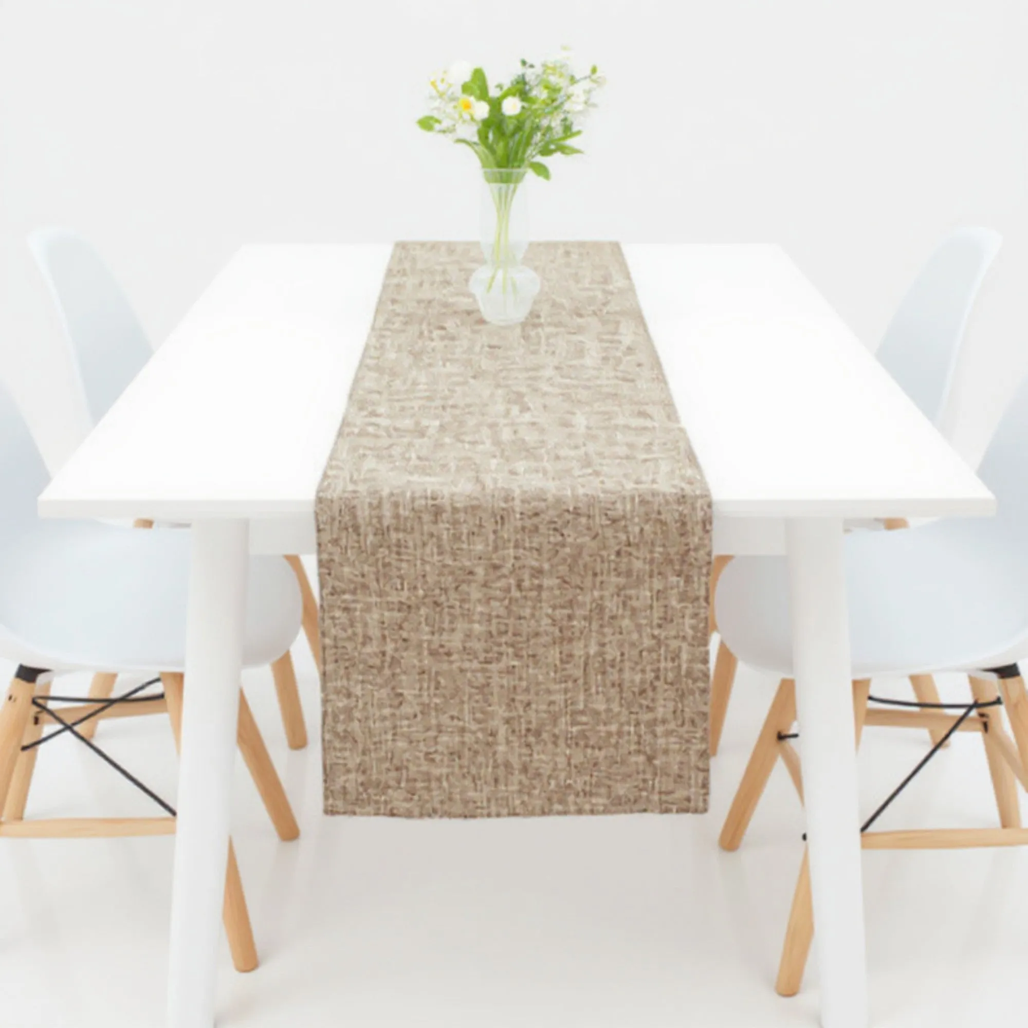 Anna-Kaci Solid Woven Table Runner with Textured Linen-Look Finish sold by Anna-Kaci product image thumbnail 2