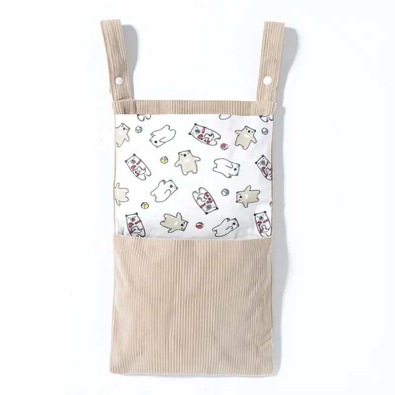 Anna-Kaci Hanging Wall Organizer with Corduroy Pocket and Animals Print Design sold by Anna-Kaci