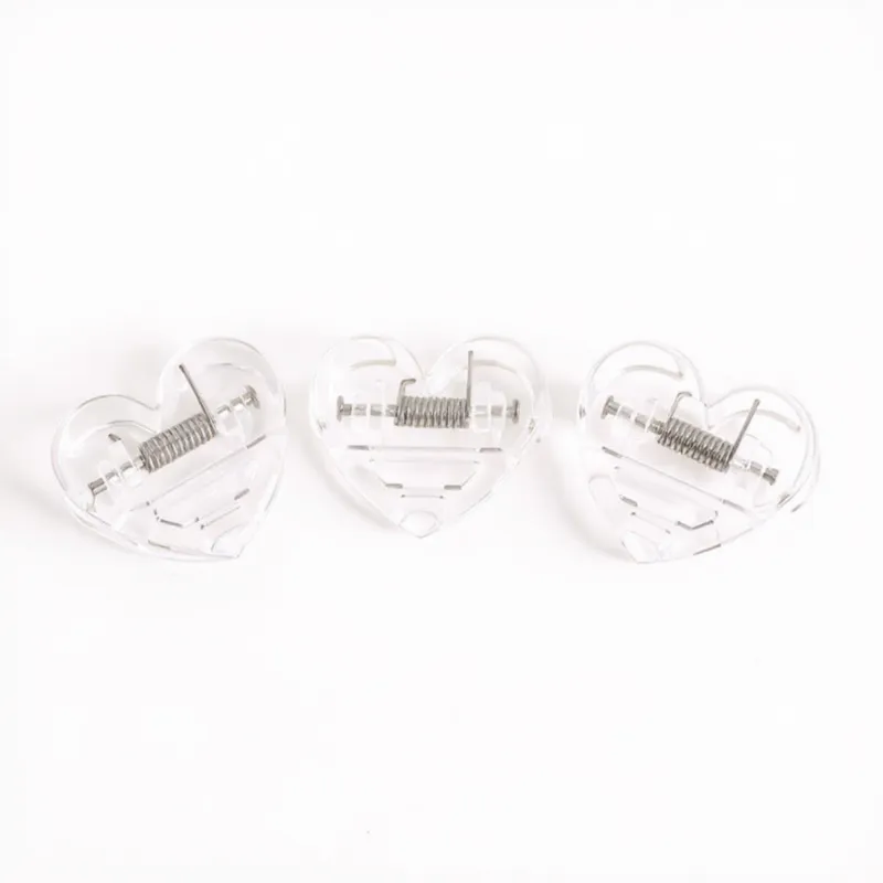 Anna-Kaci Set of 10 Heart-Shaped Acrylic Hair Claw Clips sold by Anna-Kaci