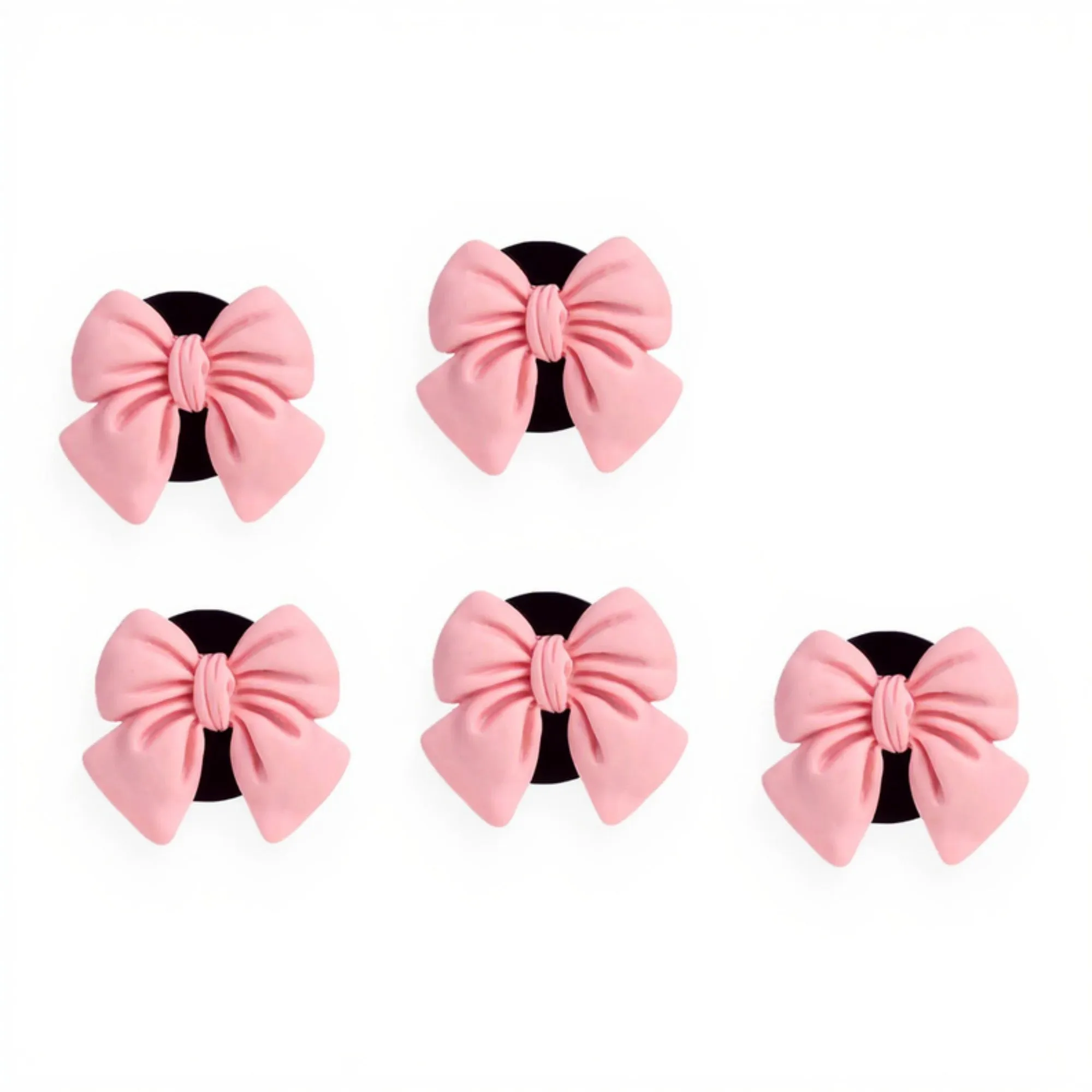 5-Piece Pink Bow Car Air Vent Clip Set with Soft Decorative Design sold by Anna-Kaci
