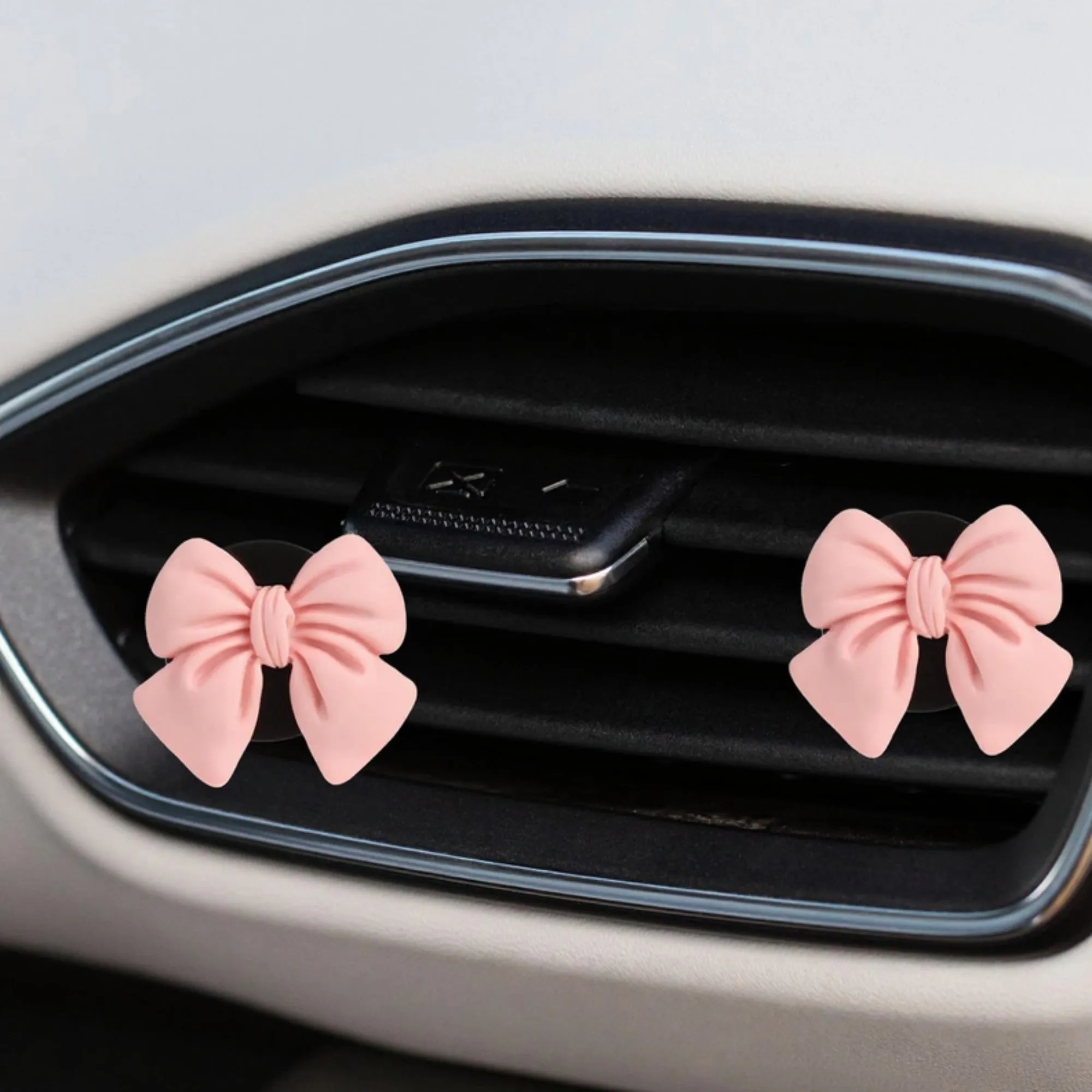 5-Piece Pink Bow Car Air Vent Clip Set with Soft Decorative Design sold by Anna-Kaci product image thumbnail 4