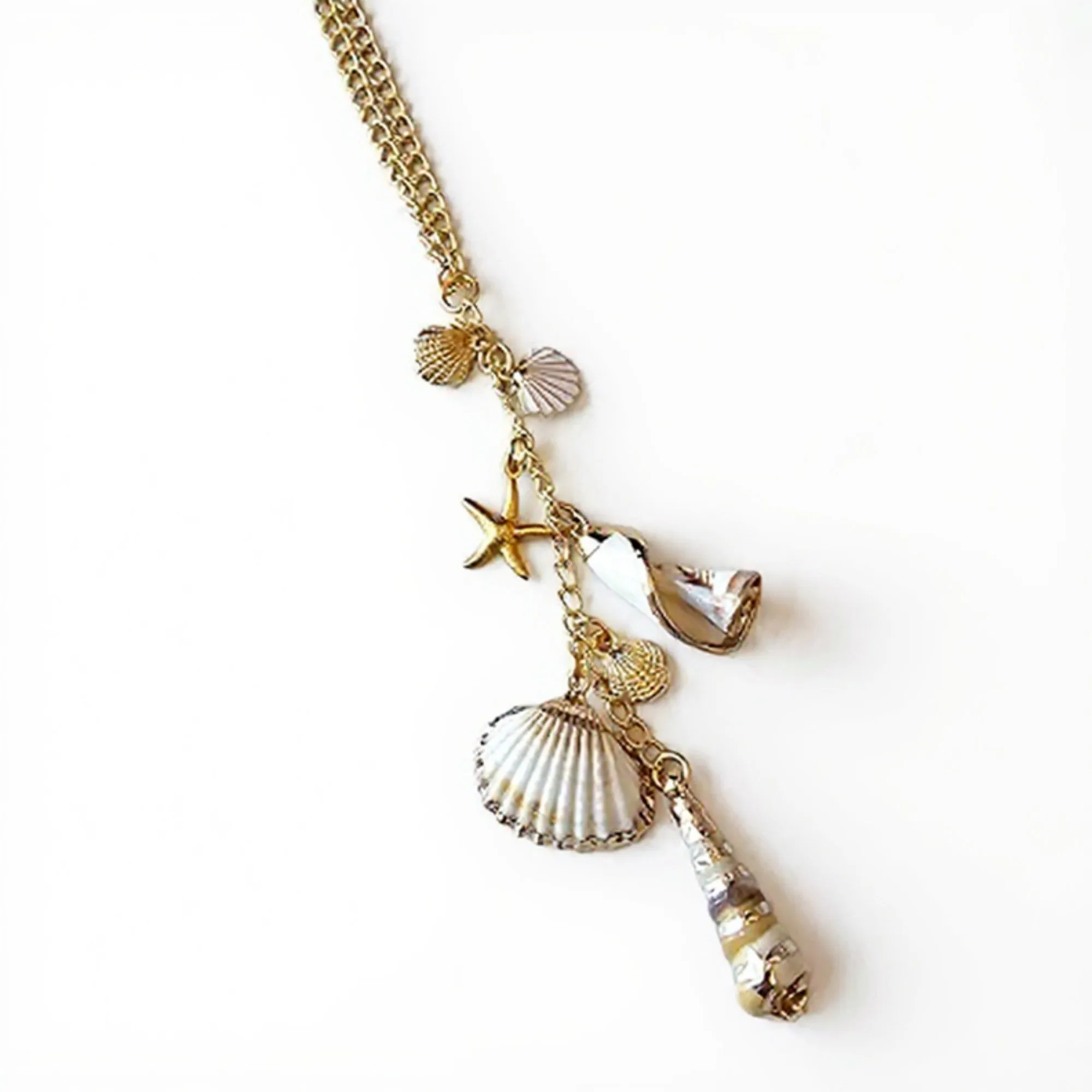 Anna-Kaci Gold Tone Seashell and Starfish Charm Keychain with Nautical Accents sold by Anna-Kaci product image thumbnail 3