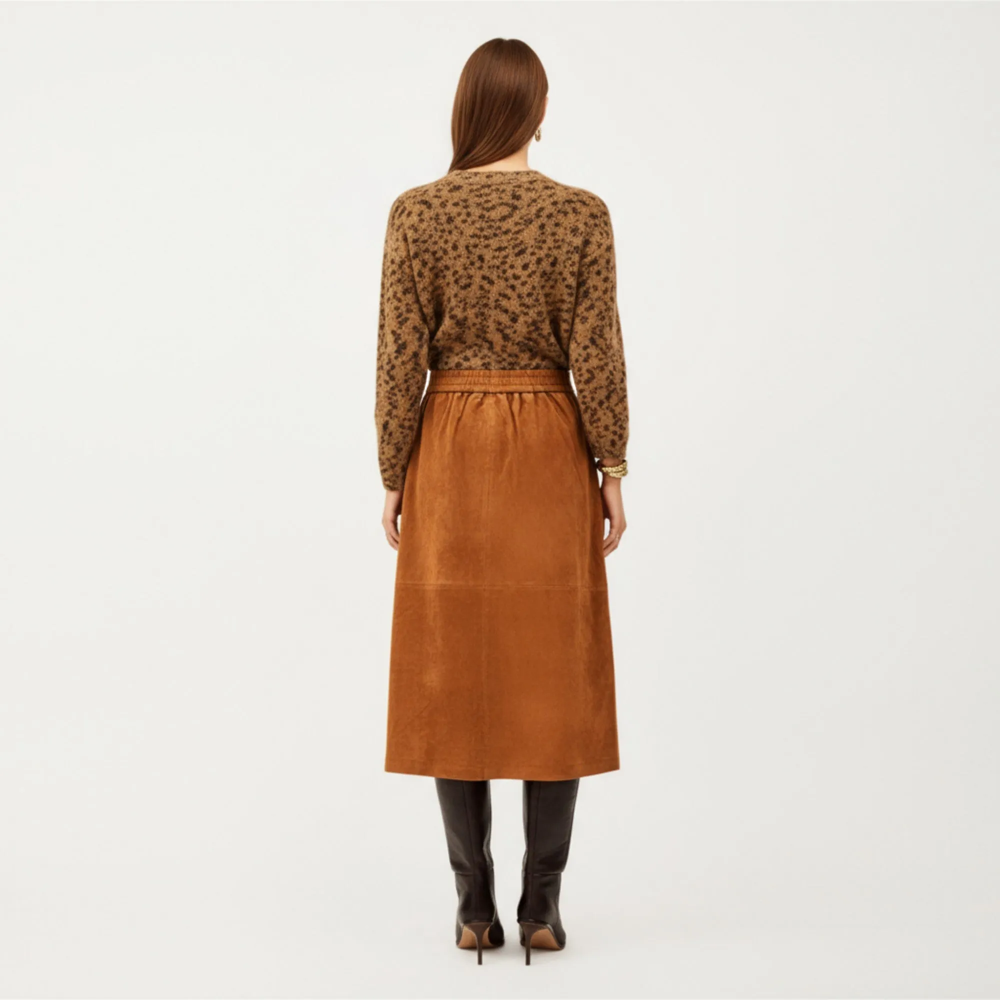 Anna-Kaci Women¡¯s Button Front Midi Skirt with Soft Corduroy Texture, Structured Patch Pockets and Flattering A-Line Shape for Easy Movement sold by Anna-Kaci product image thumbnail 3