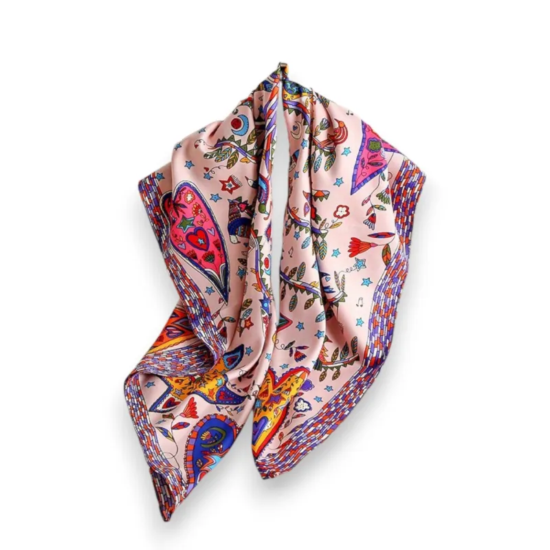 Anna-Kaci Women's Vibrant Scarf with Whimsical Bohemian Print and Artistic Pattern 35.5¡Á35.5 Inches sold by Anna-Kaci