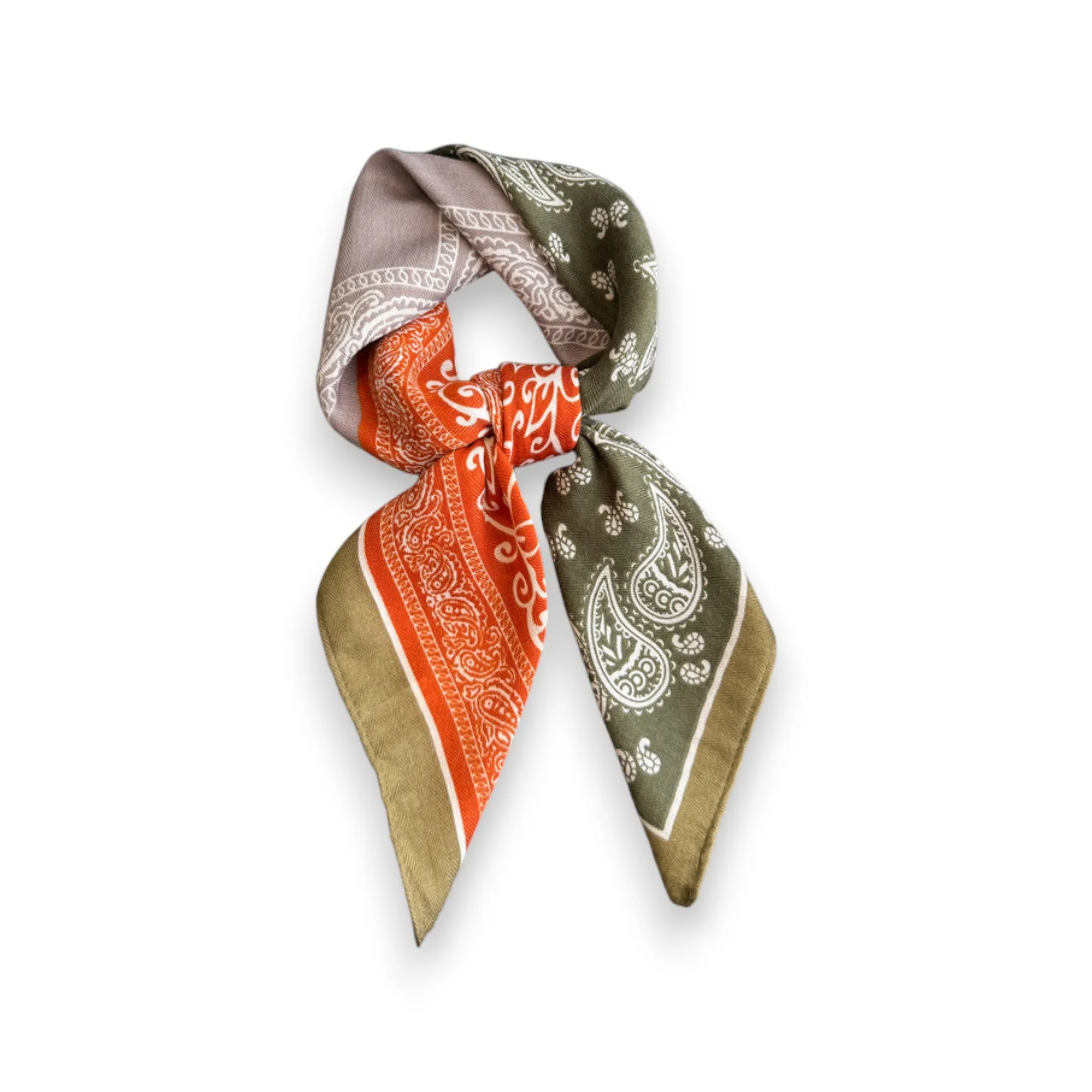 Anna-Kaci Women's Faux Velvet Scarf with Multi-Tone Bandana Patchwork Print 27¡Á27 Inches sold by Anna-Kaci product image thumbnail 5