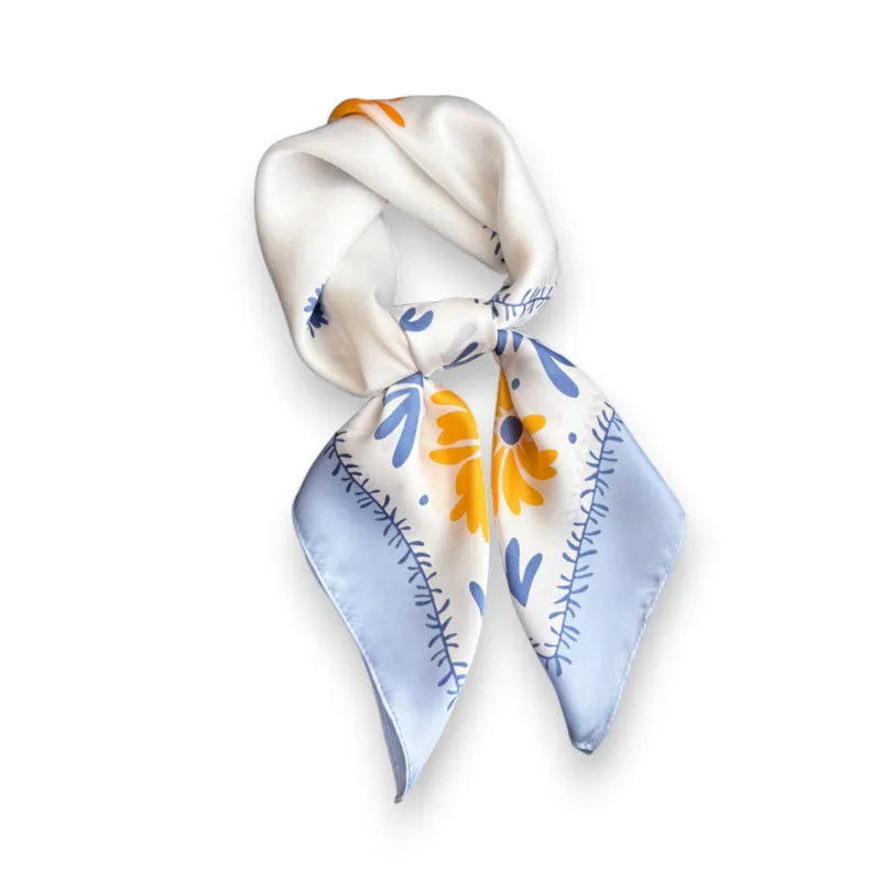 Anna-Kaci Women's Cute Scarf with Floral Print and Soft Glossy Finish 27¡Á27 Inches sold by Anna-Kaci