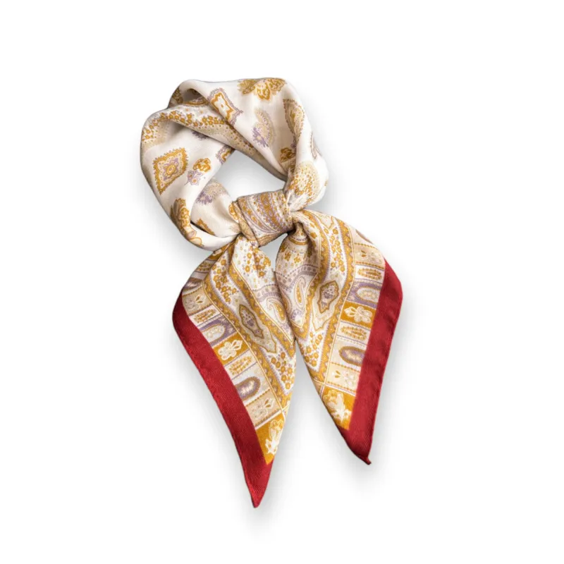 Anna-Kaci Women's Vintage Paisley Print Cotton Feel Scarf 27¡Á27 Inches sold by Anna-Kaci