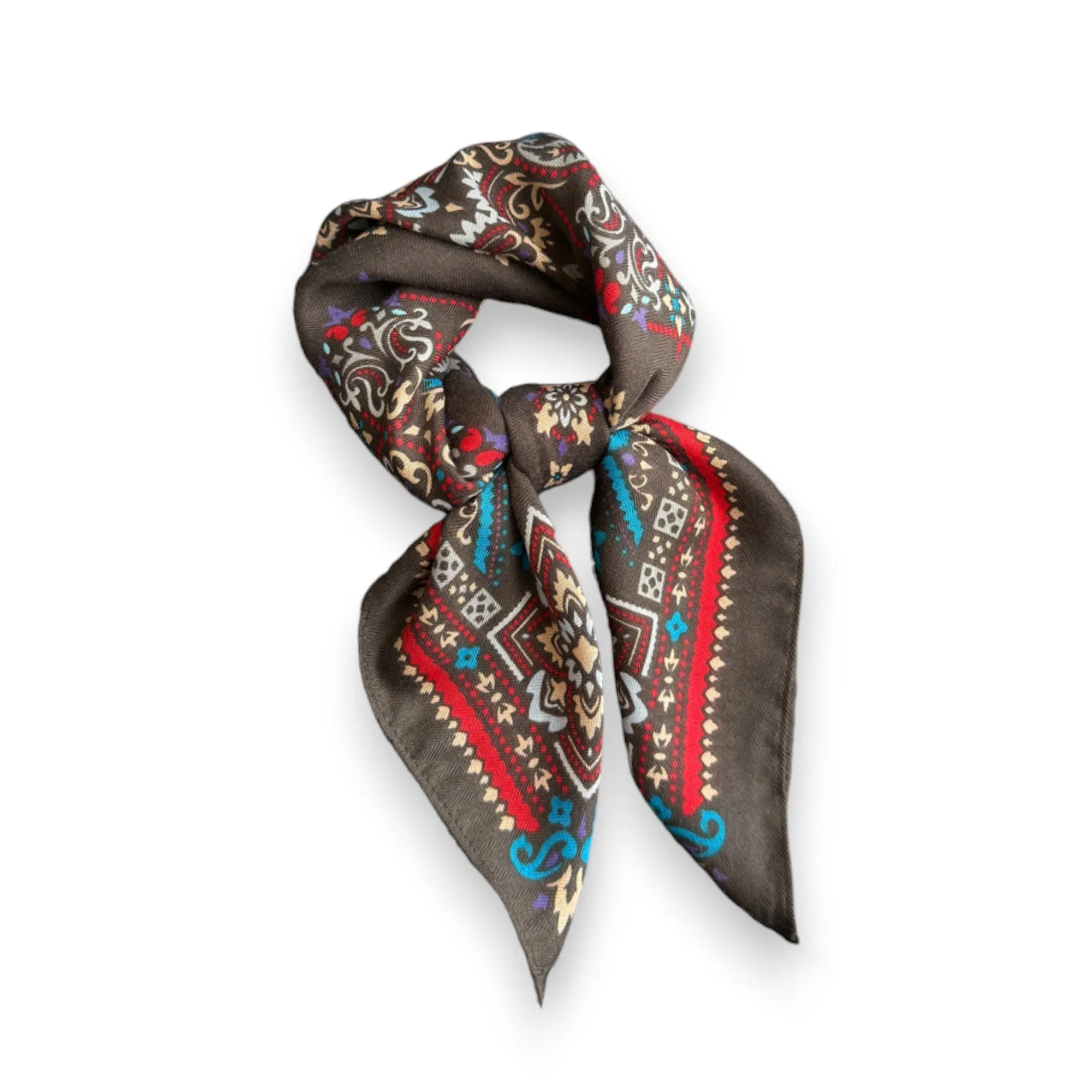 Anna-Kaci Women's Vintage Paisley Print Cotton Feel Scarf 27¡Á27 Inches sold by Anna-Kaci product image thumbnail 5