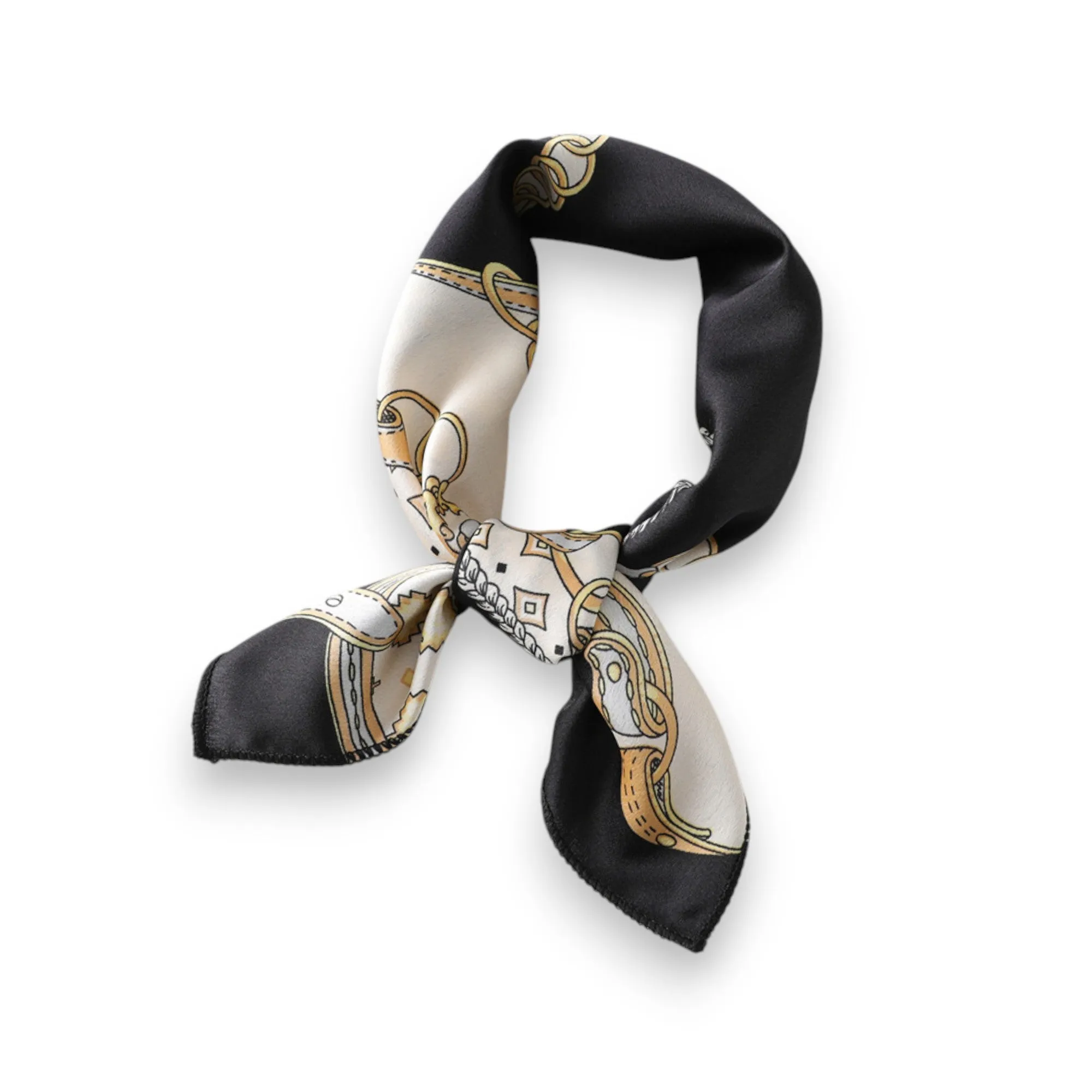 Women's Baroque Print Satin Scarf with Glossy Finish 20x20 Inches sold by Anna-Kaci product image thumbnail 5