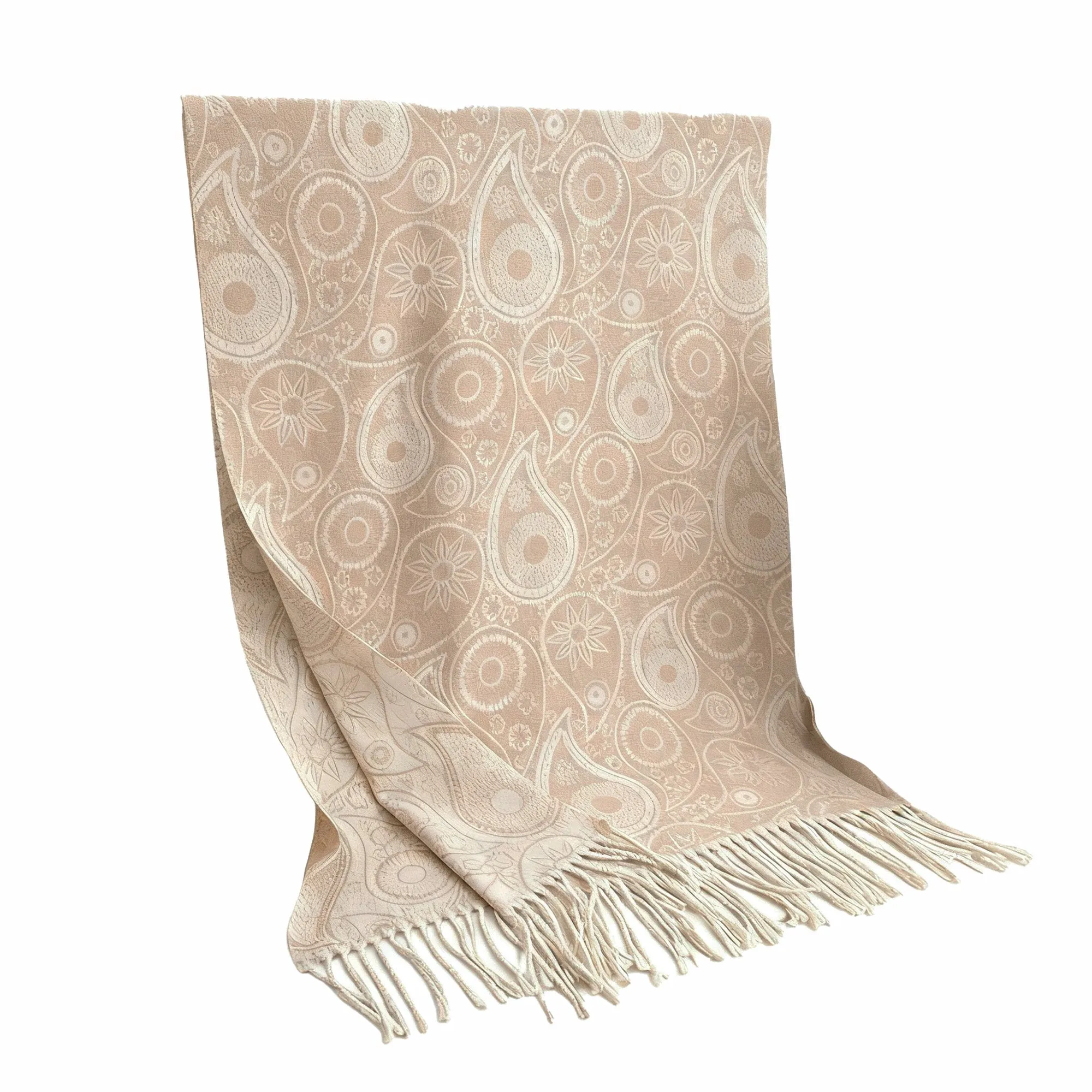 Anna-Kaci Women's Jacquard Knit Scarf with Tassel Fringe and Bohemian Floral Pattern 78.5¡Á26 Inches sold by Anna-Kaci product image thumbnail 5