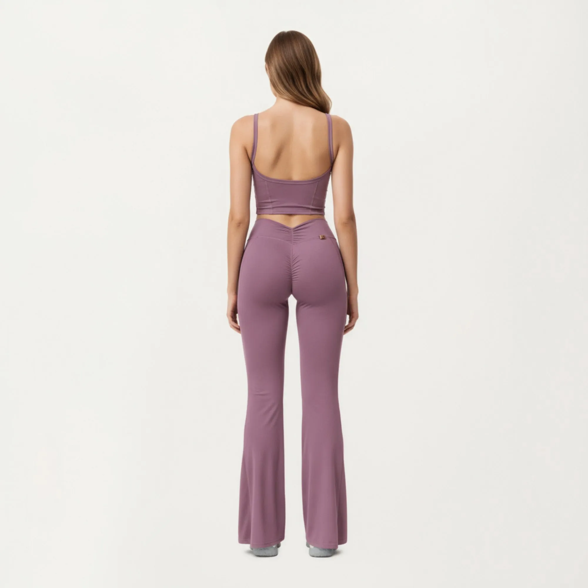 Anna-Kaci Active Women's High Waist Flare Leg Athletic Pants with Smooth Stretch Fabric and Contoured Supportive Fit for Comfortable Daily Movement sold by Anna-Kaci product image thumbnail 3