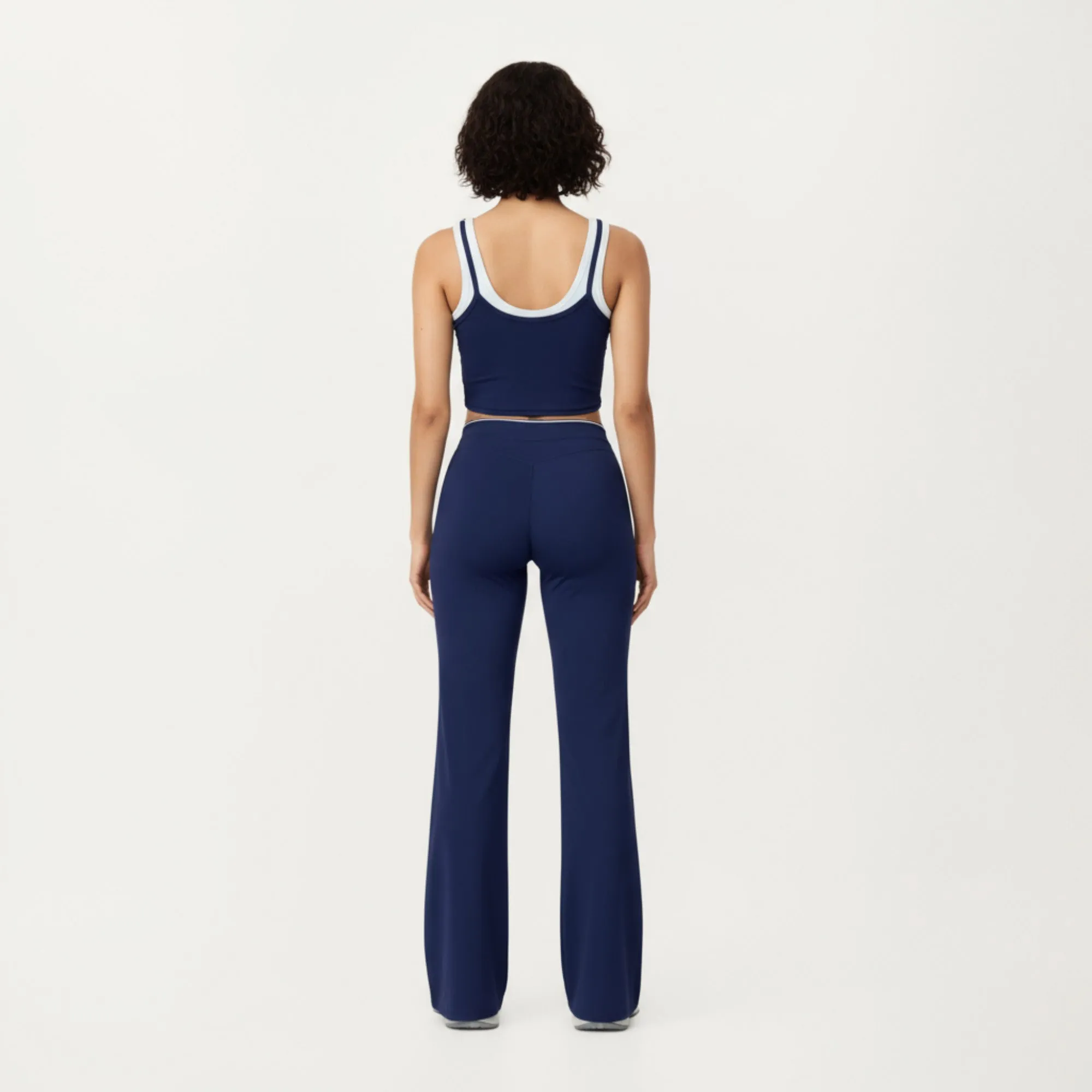 Anna-Kaci Active Women's High Waist Flare Leg Active Pants with Wide Supportive Waistband and Smooth Streamlined Silhouette for Everyday Comfort sold by Anna-Kaci product image thumbnail 3