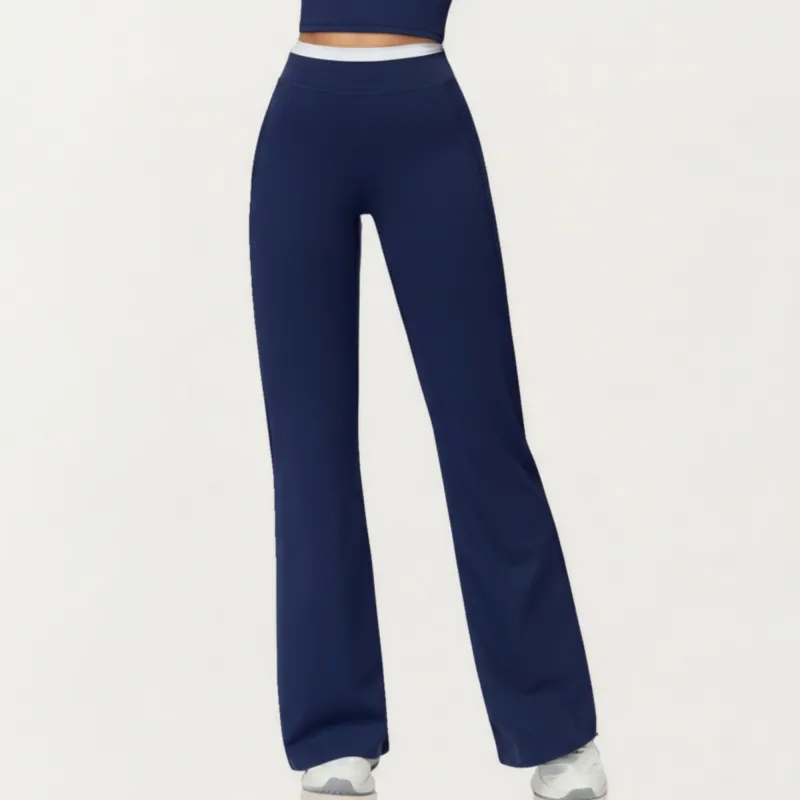 Anna-Kaci Active Women's High Waist Flare Leg Active Pants with Wide Supportive Waistband and Smooth Streamlined Silhouette for Everyday Comfort sold by Anna-Kaci