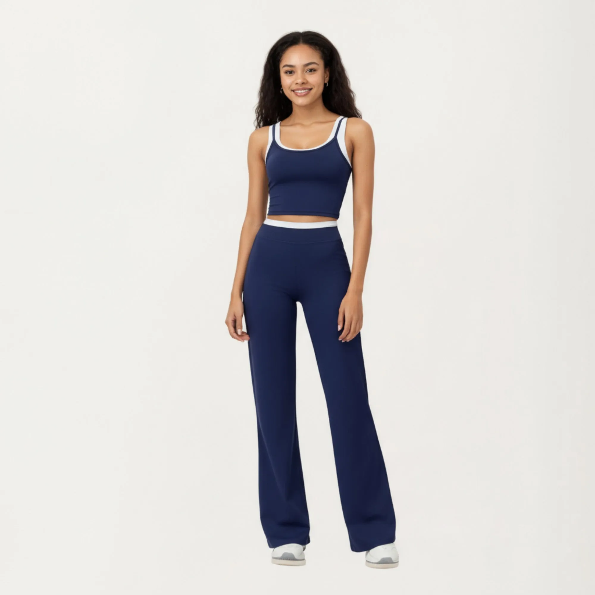 Anna-Kaci Active Women's High Waist Flare Leg Active Pants with Wide Supportive Waistband and Smooth Streamlined Silhouette for Everyday Comfort sold by Anna-Kaci product image thumbnail 2