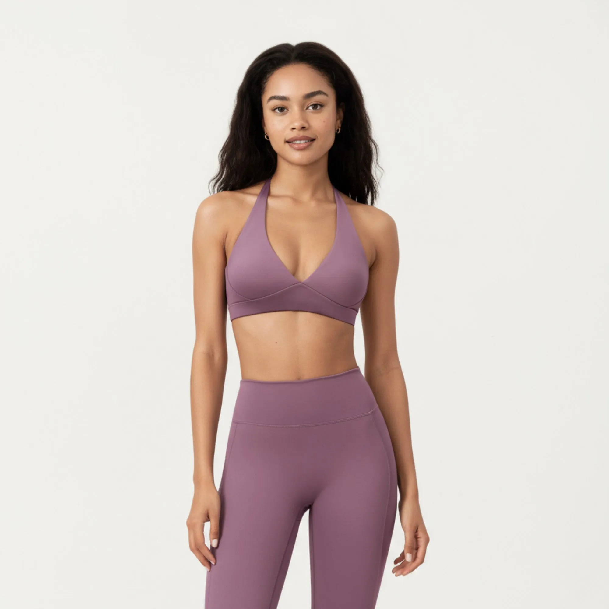 Anna-Kaci Active Women's Halter Neck Sports Bra with Deep V-Front, Wide Underband Support and Smooth Stretch Fabric for a Flattering Active Fit sold by Anna-Kaci product image thumbnail 2