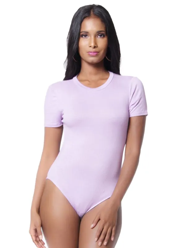 Round Neck Open Back Bodysuit sold by Anna-Kaci