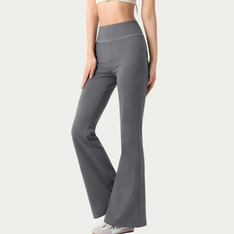 Anna-Kaci Active Women¡¯s High Waist Flare Active Pants with Stretch Fabric Streamlined Contoured Fit and Full Length Silhouette sold by Anna-Kaci