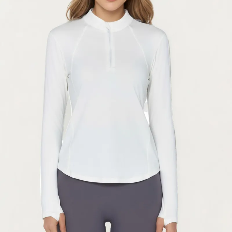 Anna-Kaci Active Women¡¯s Long Sleeve Active Top with High Neck Half Zip Front Smooth Stretch Fabric and Contoured Fit sold by Anna-Kaci