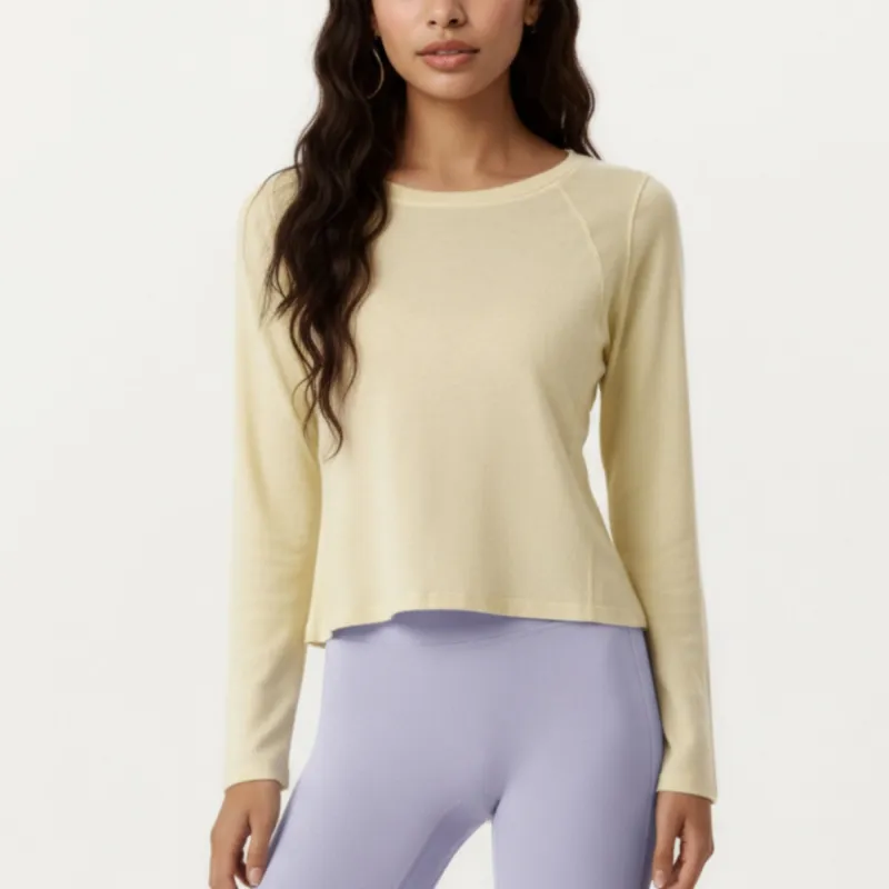 Anna-Kaci Active Women¡¯s Long Sleeve Active Top with Soft Stretch Fabric Crew Neckline Clean Minimal Silhouette sold by Anna-Kaci