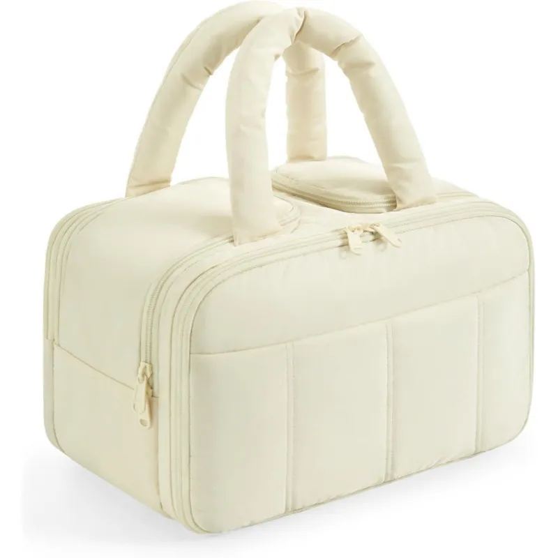 Anna-Kaci Makeup Brush and Toiletry Organizer Bag with Easy-Clean PVC Front Pocket and Elastic Holders sold by Anna-Kaci